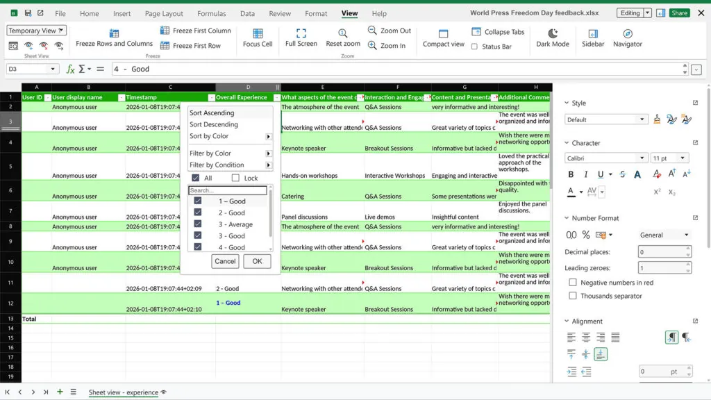 Files interface preview 2